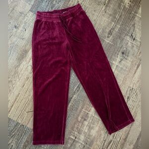 Liz Claiborne Plush Burgundy Velvet Pants